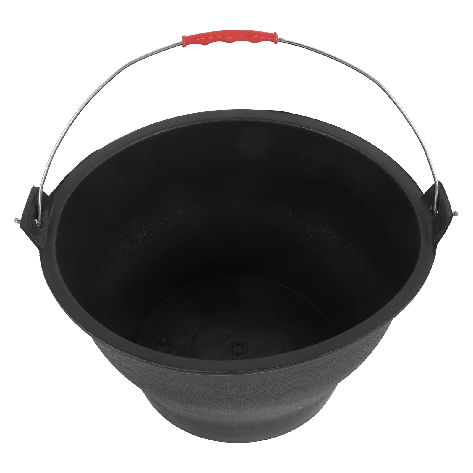 

Grey for Construction 30cm Opening 17cm Bottom 17.5cm Height Rubber Bucket Portable Handle Cement Storage Mixing Bucket