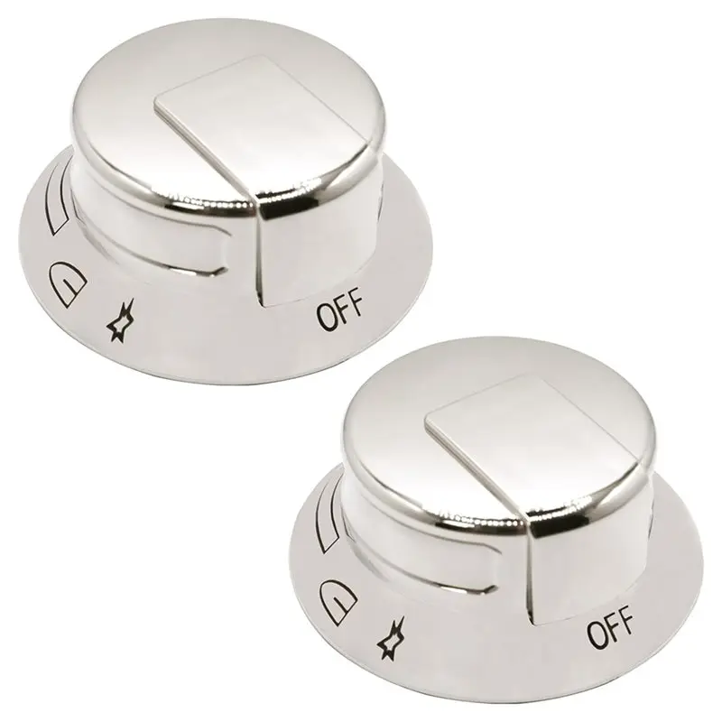 ABUD-2Pcs 318569904 Cooktop Burner Control Knob For Frigidaire Electrolux, Compatible With Multiple Models
