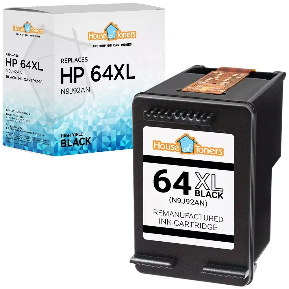 

1PK For HP 64XL N9J92AN Black Ink for HP ENVY 7130 7132 7155 7158 7164 7800 7820