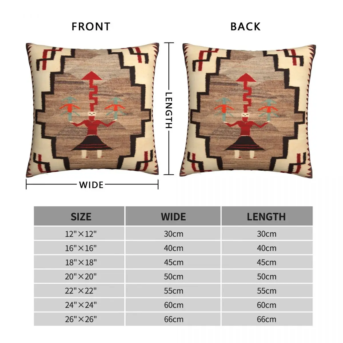 1930 NAVAJO PICTORIAL BLANKET Pillowcase Polyester Linen Velvet Pattern Zip Decorative Pillow Case Bed Cushion Cover Wholesale