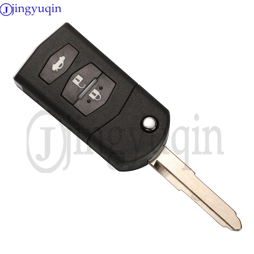 jingyuqin 433MHz Folding Remote key Car Starter ID63-80bit For Mazda 2 3 5 6 Mitsubishi system SKE126-01 SKE126-A1 3/2 Buttons