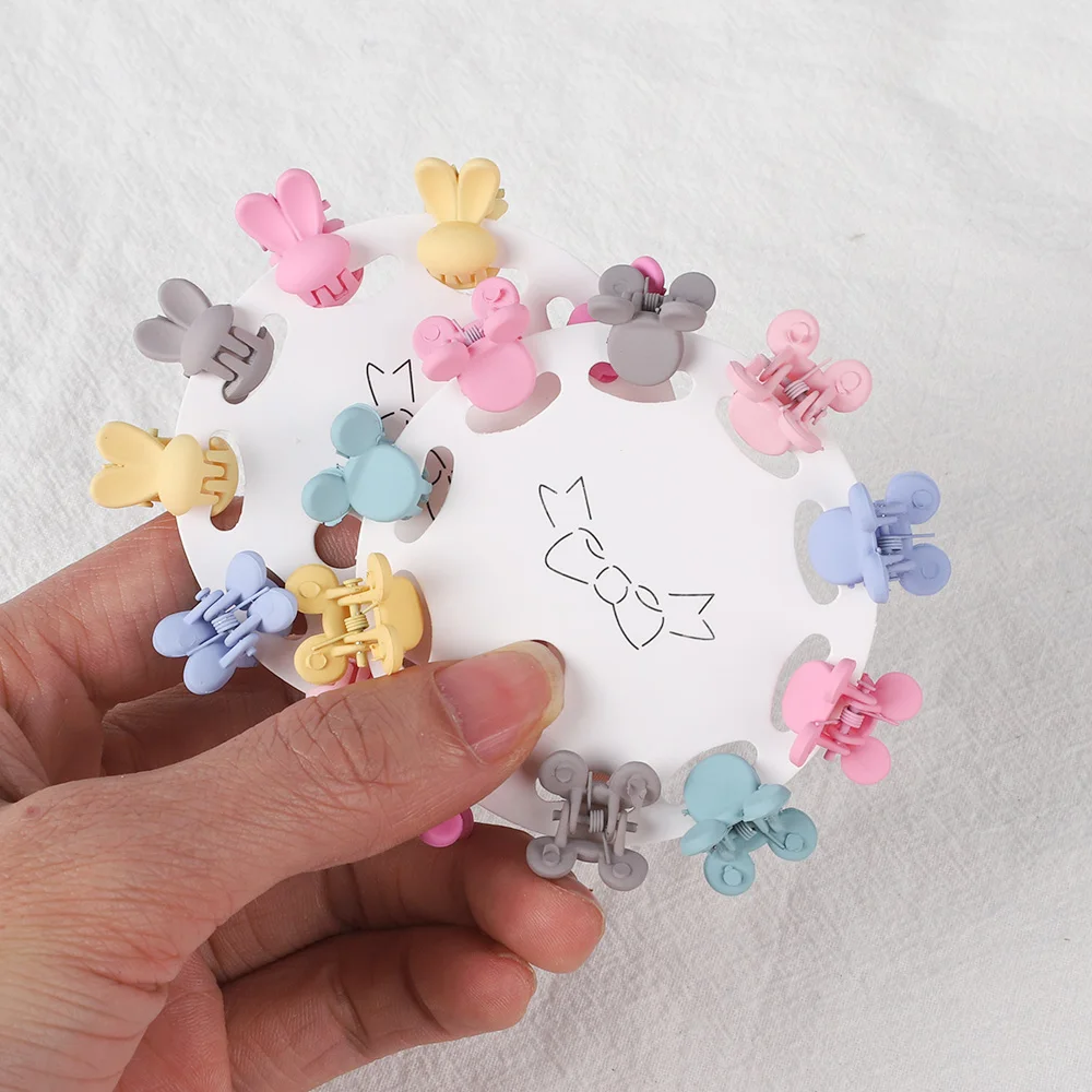 10PCS Candy Flower Star Small Crab Hair Claw Clips Girls Children Cute Mini Mickey Crown Hairpins Kids Hair Accessories Set Gift