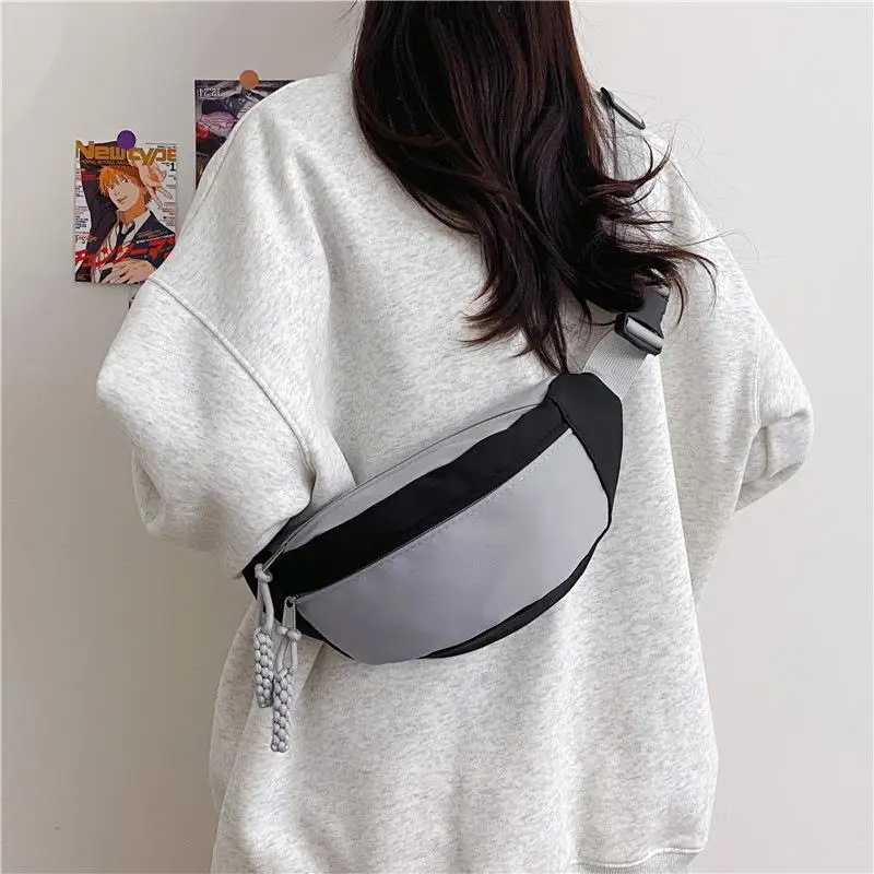 

Stylish Motorcycle Backpack Outdoor Wear-Resistant Functionality Wind Crossbody Bag Street Trend Nylon Material Chest Bag