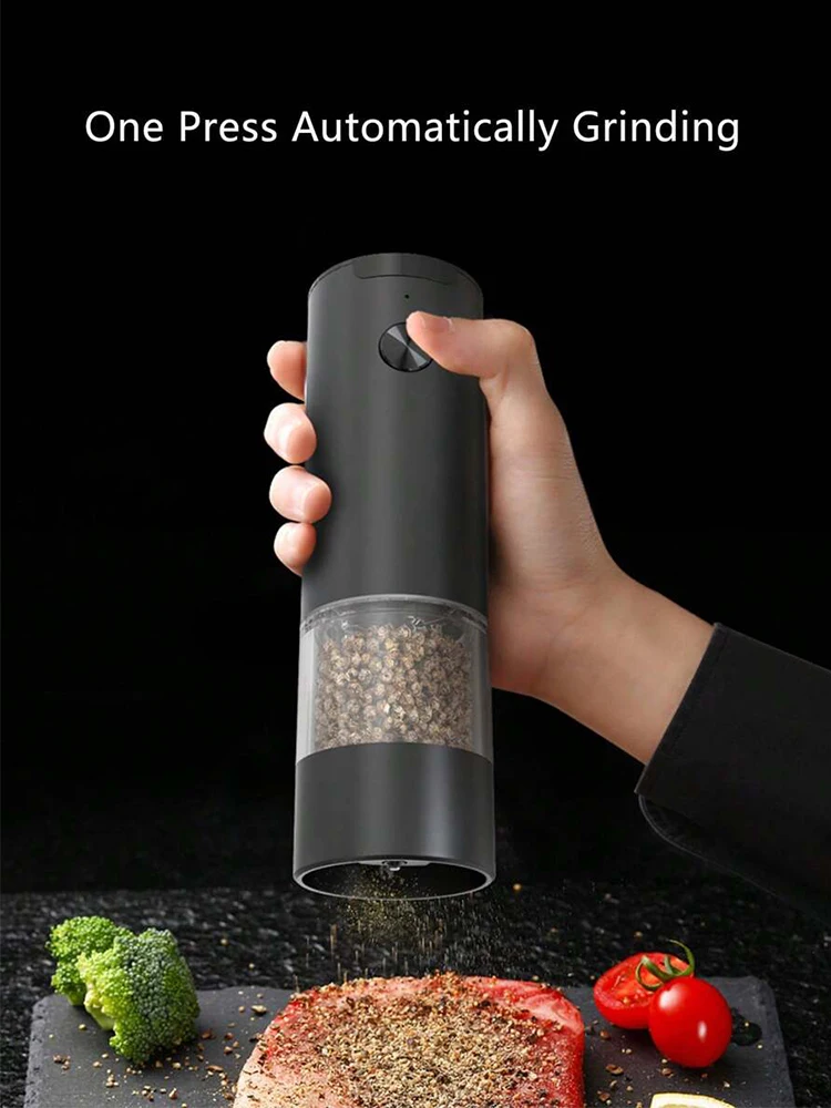 

Battery Operated Grinder Salt and Pepper Grinder Adjustable Coarseness Large Capacity Auto Spices Grinders Kitchen Cooking Tool