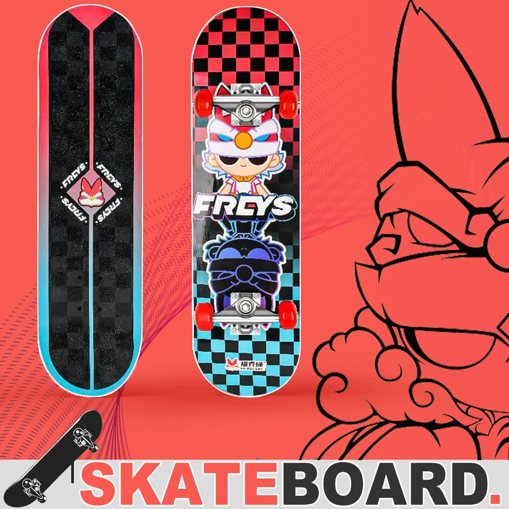 7-Layer High-quality Wood Deck Double Kick Standard Skateboards For kid 30 inch Skateboard Double Kick Skate Board，Teen，Beginner