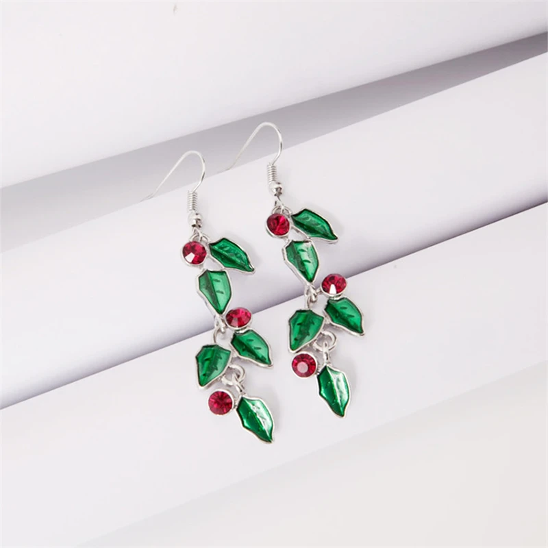 Neue trendige exquisite Weihnachts-Glühbirnen-Ohrhänger für Frauen, einfache Strass-Schleifenohrringe, Weihnachtsfeier-Schmuckgeschenke. – Detail 8