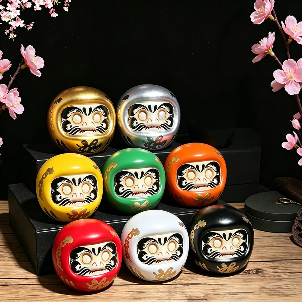 Japanese Ceramic Daruma Statue, Lucky Charm, Zen Ornament, Fengshui Figurine, Money Box, Home Tabletop Decoration, Gifts, 4