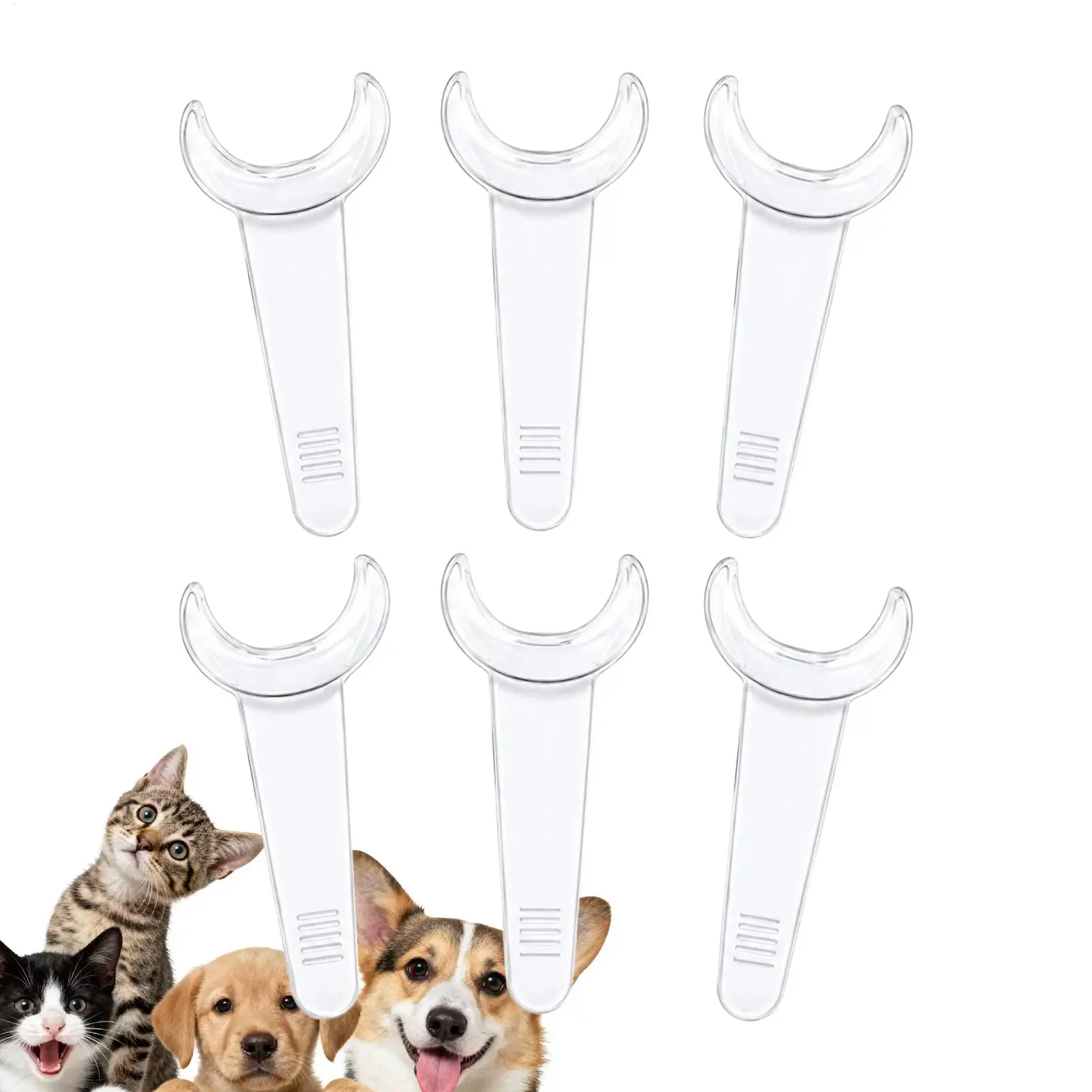 6 Pieces Dog Dental Mouth Opener T Shape Mouth Opener Dog Tooth Maintenance Aid Pet Teeth Cleaning Mouth Retractor For Dog Cat