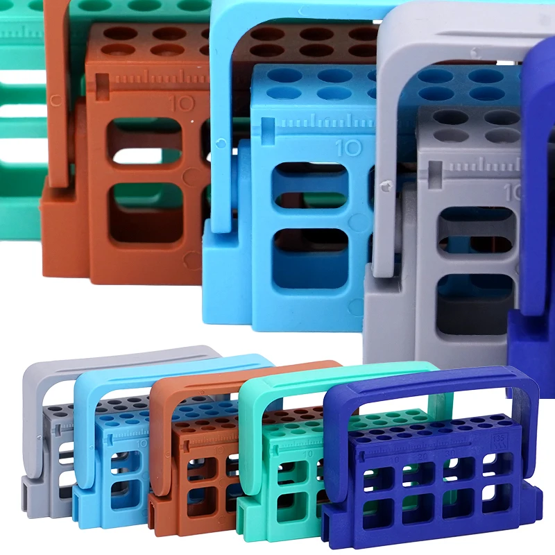 16 Holes Dental Endo Stand Root Canal File Holder Endodontic Drill Block Dentistry Sterilization Disinfection Box