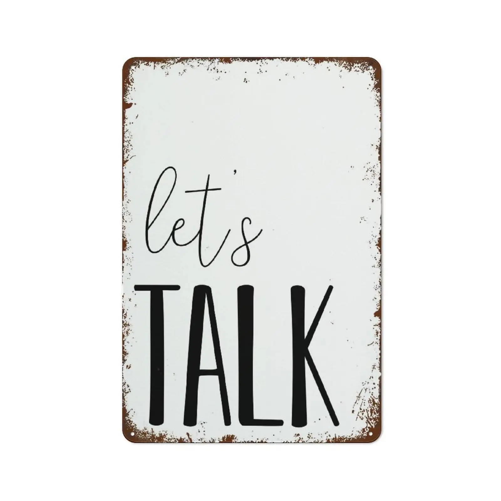 Let;s Talk Speech Therapy Funny Wall Decor Vintage Metal Tin Sign Plaque For Man Cave Bar Pub Club Home Room Gift Poster