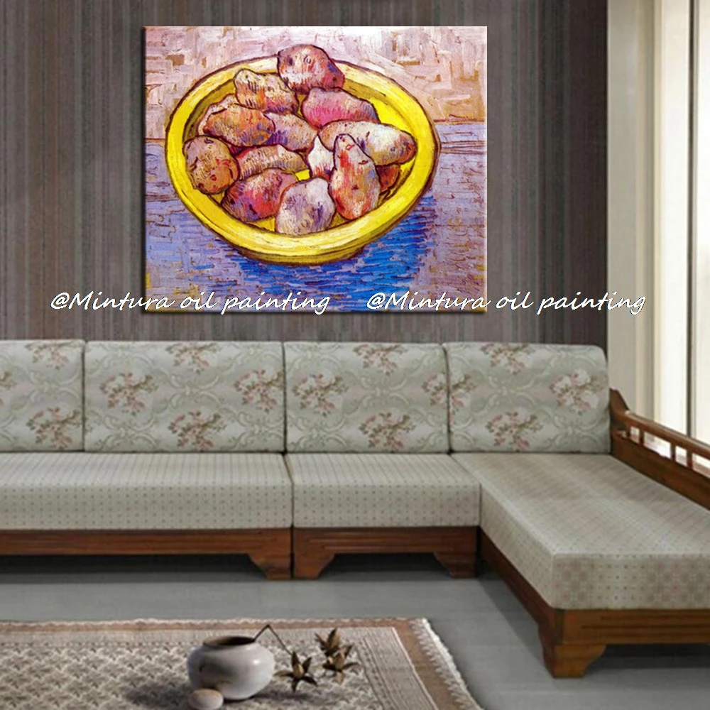 Potatoes In A Yellow Dish Of Vincent Van Gogh Hand Made Reproduction Oil Painting On Canvas,Wall Art,For,Home Decoration HY41490