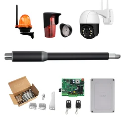 Solar Gate Openers Automatic Single Swing Opener with Door Opener Remote Complete Kits for 6.5 Ft or 330 Pounds Gates Fence