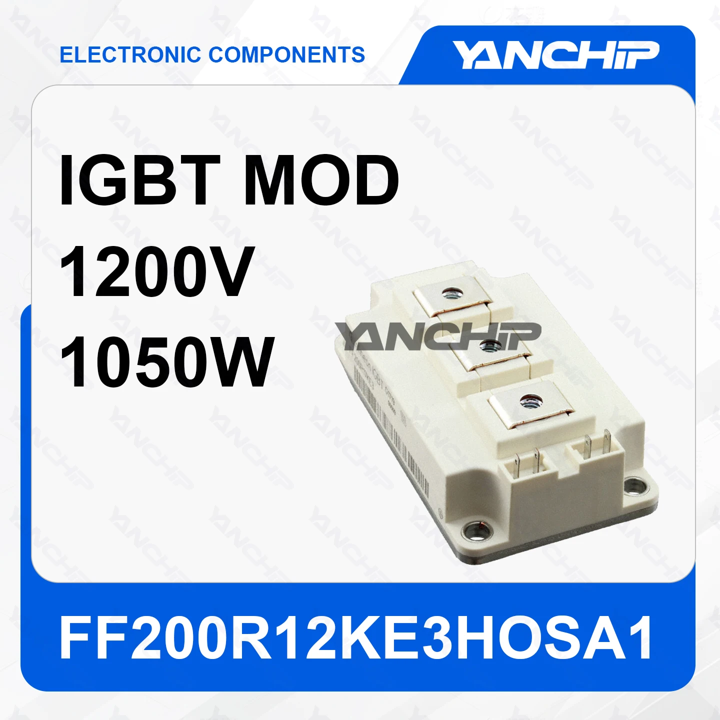 

IGBT module FF200R12KE3HOSA1 2 independent 1200V 1050W base mounted 2.15V @ 15V，200A 5mA 14 nF @ 25 V -40°C ~ 125°C
