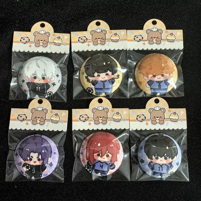 Blue Lock Q Version Isagi Yoichi Rin Itoshi Nagi Seishiro Plush Smack Brooch Badge Itabag Clothes Decorate Friend Birthday Gift