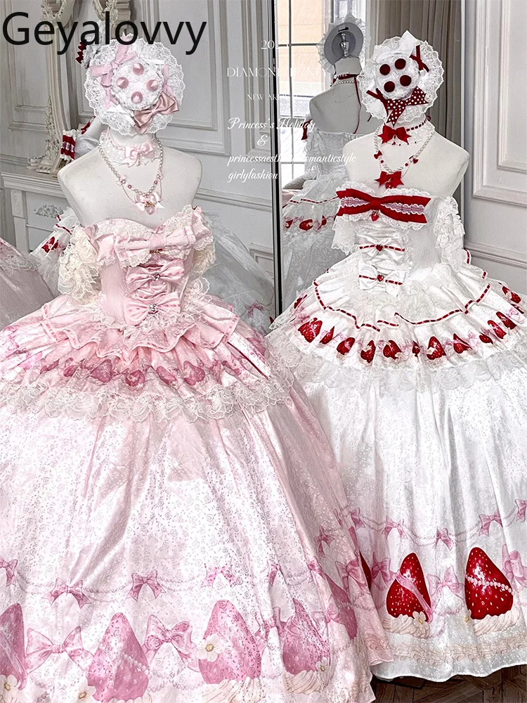 

Princess Style Birthday Anniversary Wedding Engagement Ceremony Sense Tube Top and High Waist Half Skirt Sweet Girl Set
