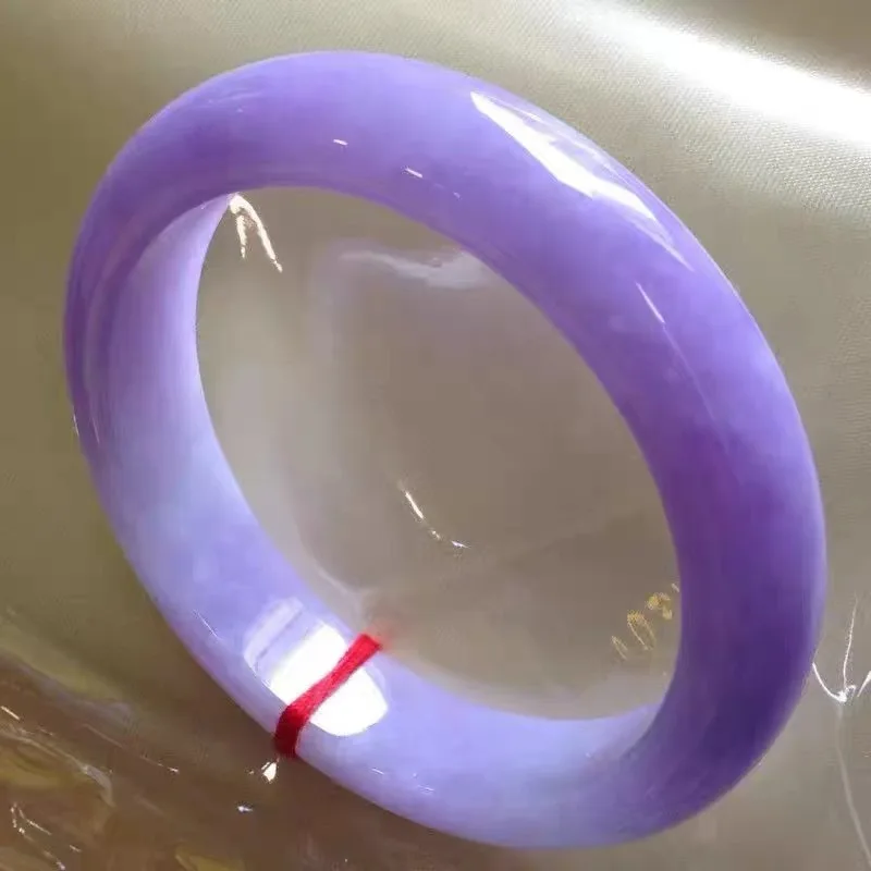 Old Mine , Soft Violet , Ice-Quality Purple Jadeite Bracelet, Girl's Style, Spring-Colored Jadei