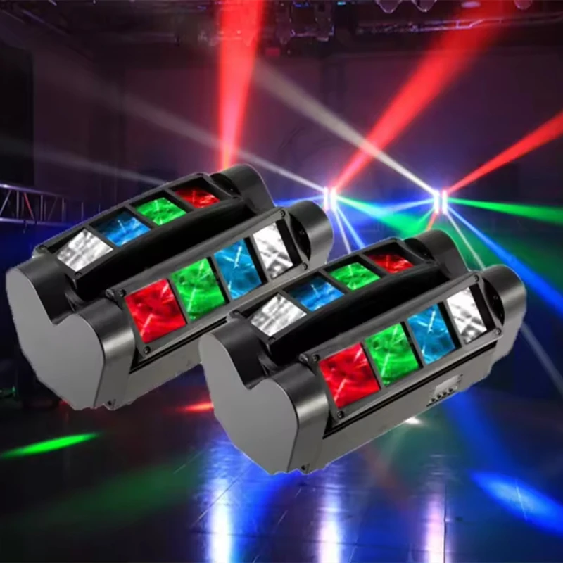 Spider Effect Light 8x3W LED Mini Eight Eye Spider Light Stage Show Disco DJ Party Wedding Club Bar DMX512 LED Effect Light Show