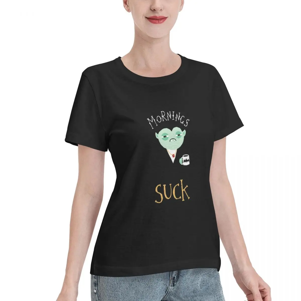 Fast Shipping Mornings Suck Women's T-shirt Matching Outfit Travel Wear Top