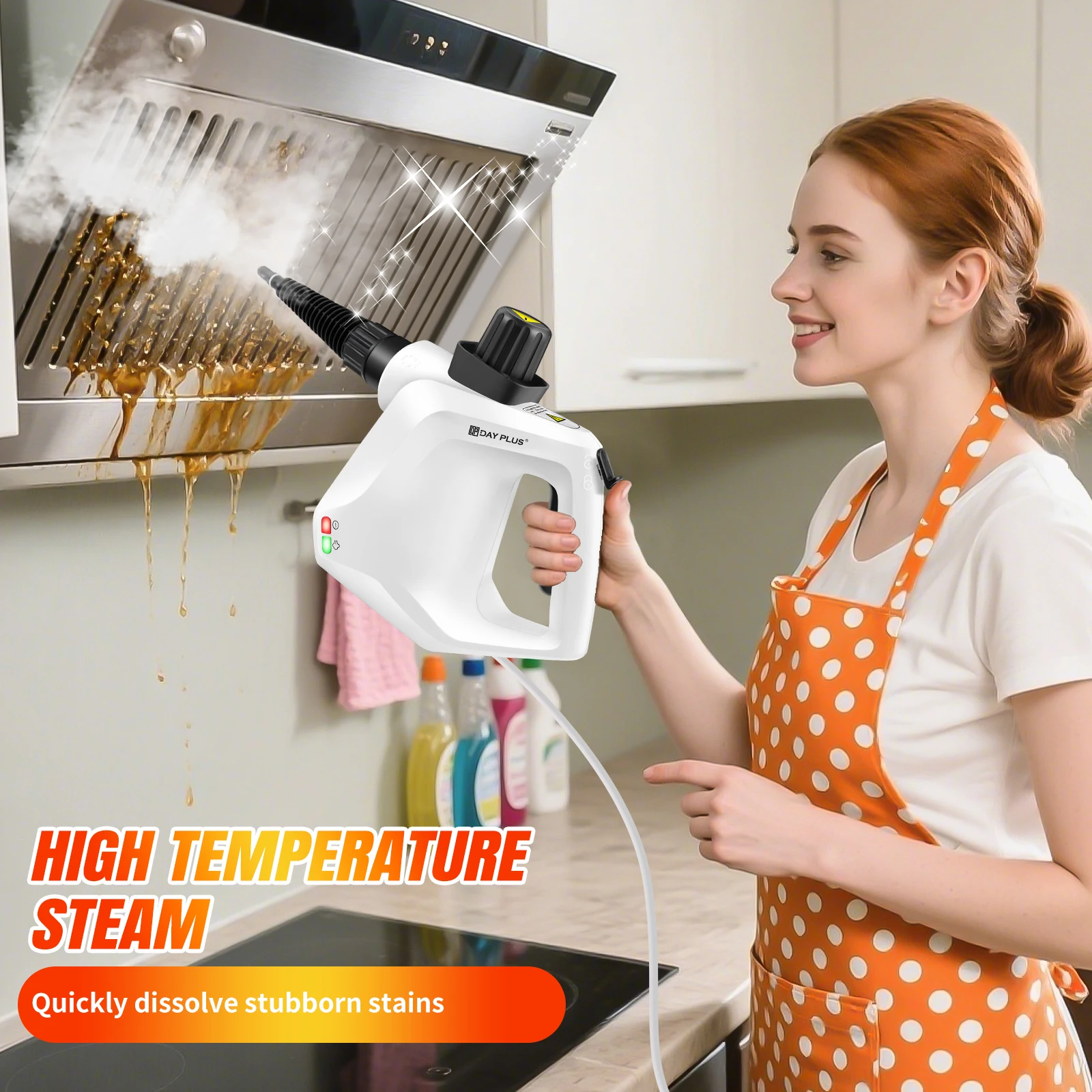 Nettoyeur vapeur portatif, nettoyeurs vapeur portables pour l'élimination des taches sur plusieurs surfaces pour voiture, canapé, sol, salle de bain, fenêtre