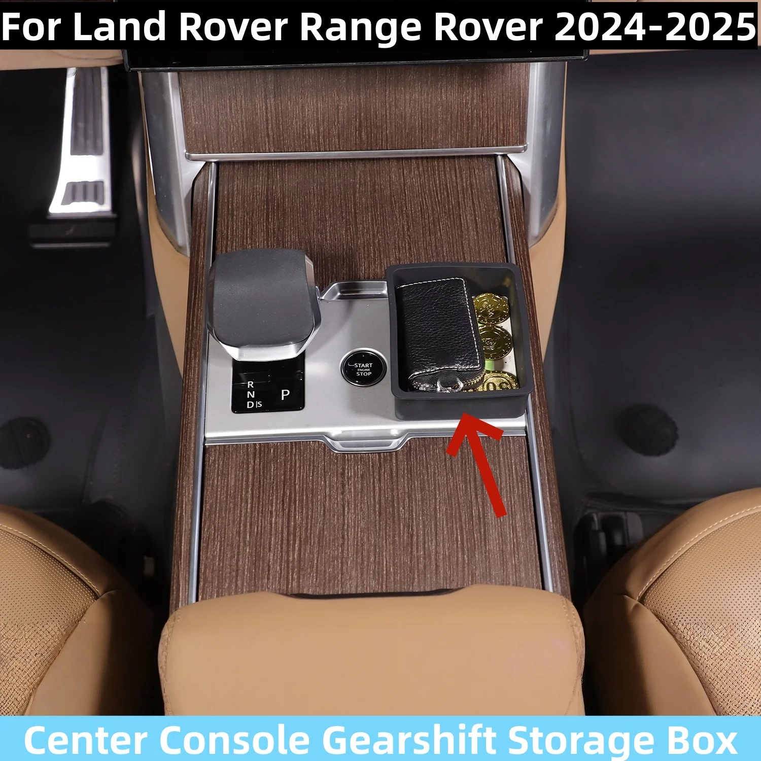 

Для Land Rover Range Rover 2024-2025 силиконовая центральная консоль автомобиля на присоске боковой ящик для хранения органайзер лоток для интерьера аксессуары