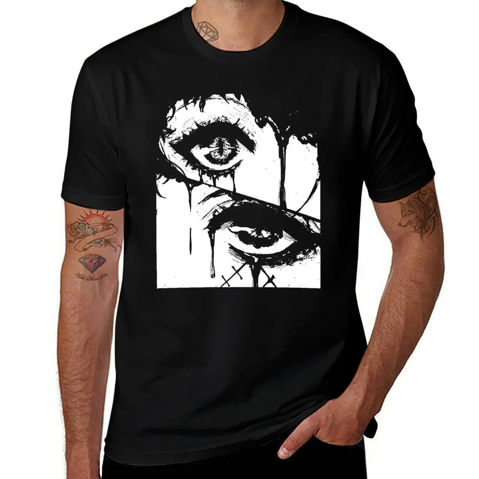 

Anime Goth Girl Eyes T-Shirt street wear gifts for boyfriend essential t shirt man clothes men graphic t shirts
