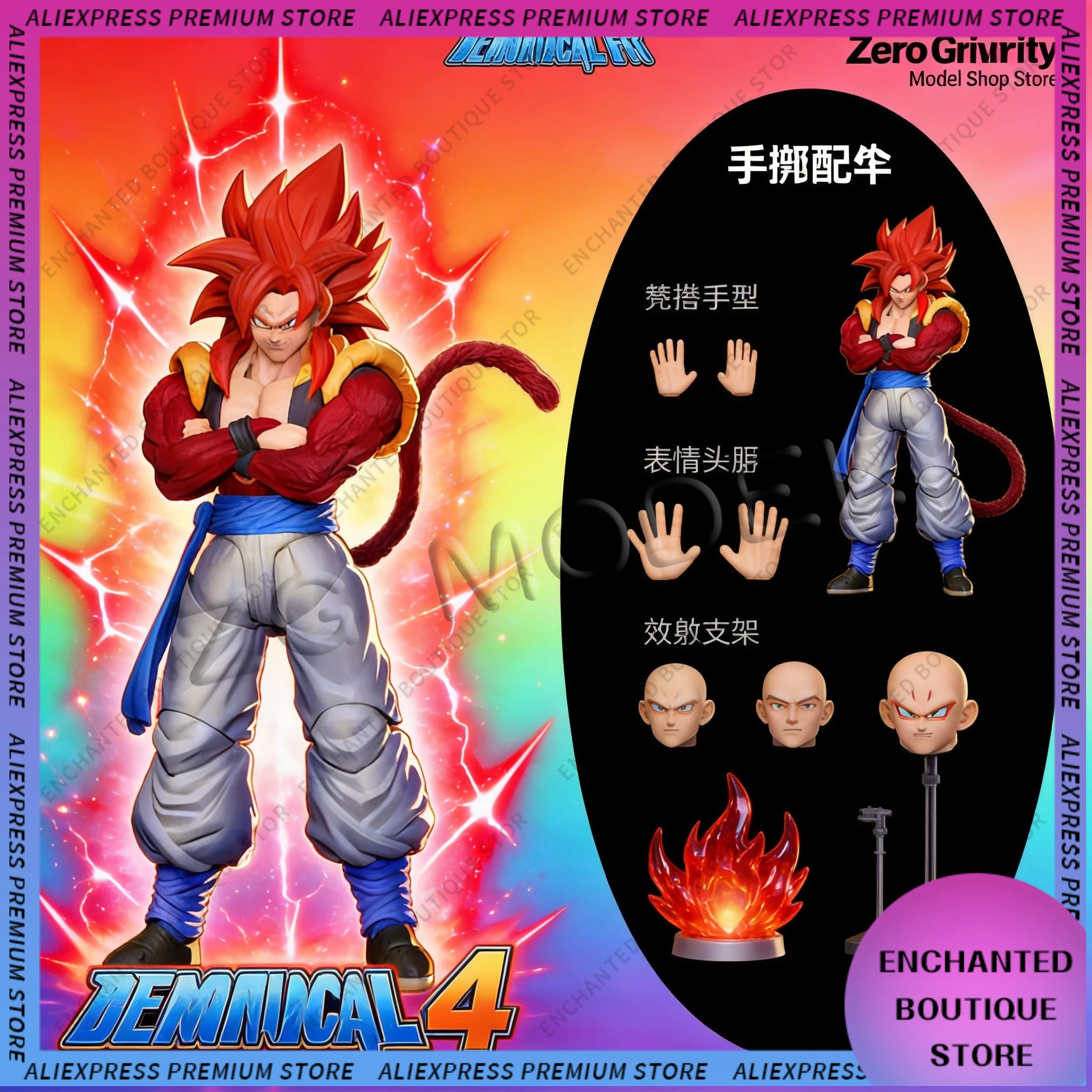 

Demoniacal Fit Gogeta Figure Dragon Ball Gt Super Saiyan 4 Gogeta 3.0 Body Anime Action Figures Figurine Model Kids Toys Gifts