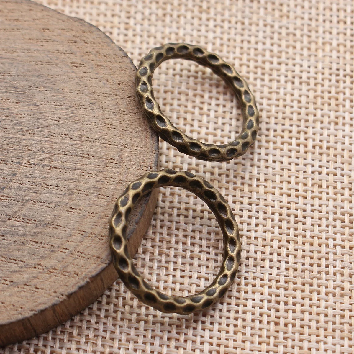 Irregular Hollow Connector Floral Ring For Charm Link DIY Earring Bracelet Component Jewelry Making