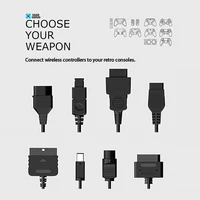 Adaptador convertidor de controlador de juego inalámbrico BlueRetro, accesorios para PS2, Cable de consola de juegos para PS1, PS2, NGC N64 NES SNES DC SS GEN