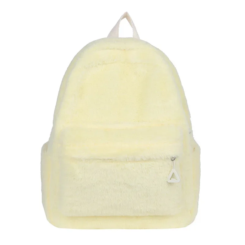 New fashion women fur backpack girl autumn and winter backpack female graffiti plush schoolbag