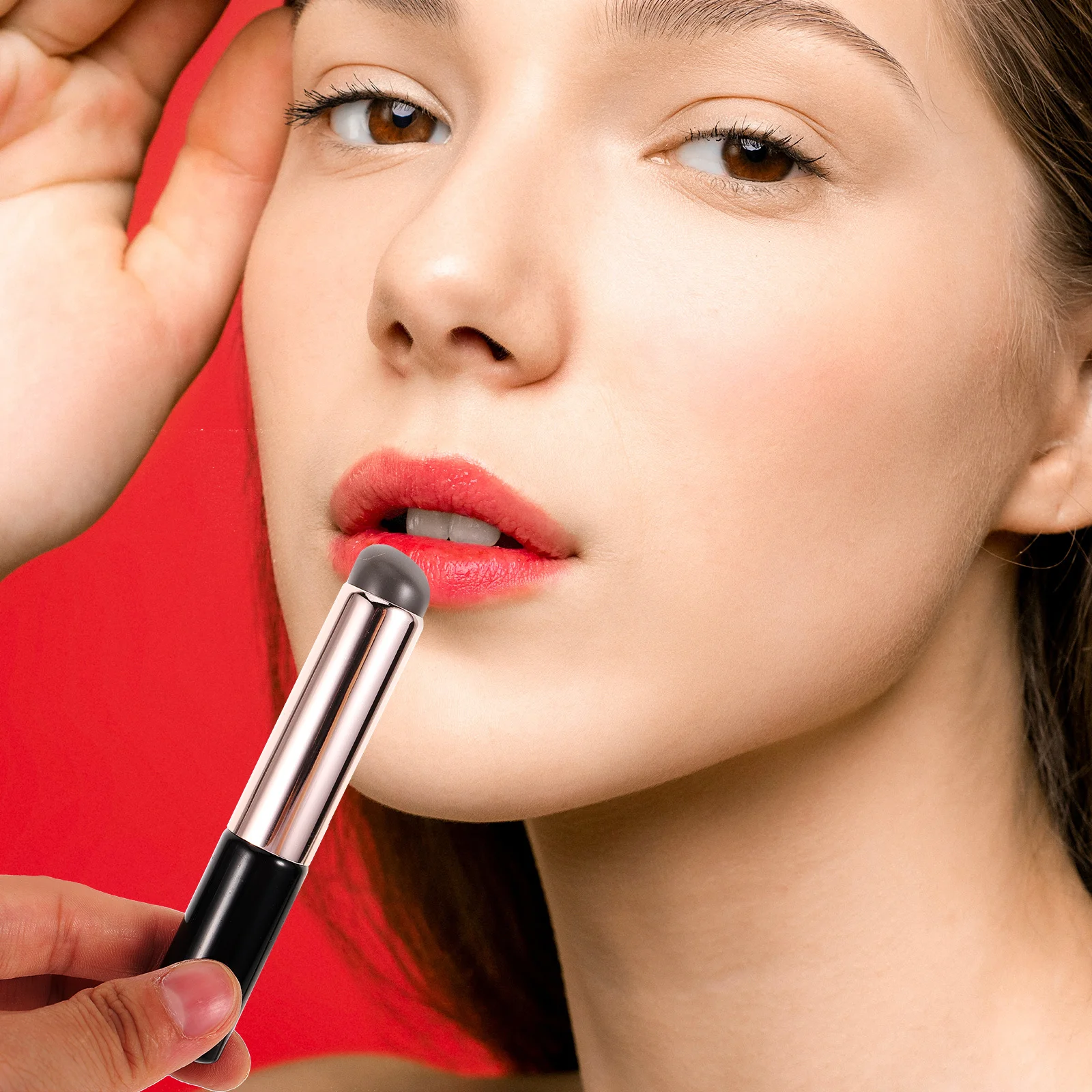 3 pçs escova labial reutilizável ferramenta de maquiagem de silicone para batom brilho labial bálsamo aplicador portátil viagem amigável ferramentas de beleza feminina