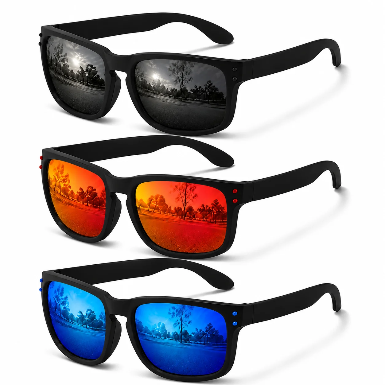 AliExpress NONE Fashion Polarized Square Sunglasses Men Women UV400 Protection Driving Cycling Fishing Outdoor Shades Sun Glasses