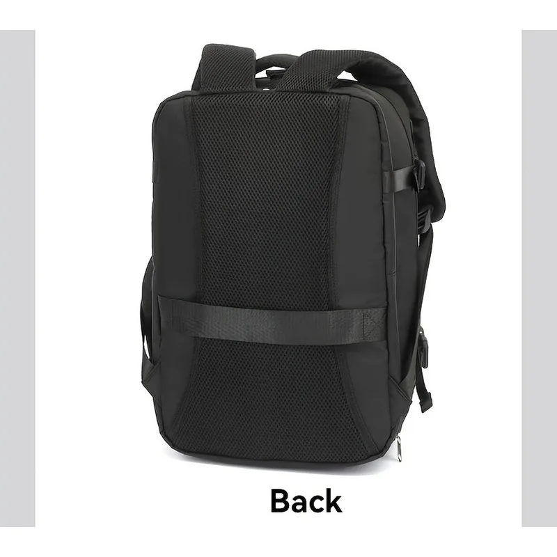 Expandable Business Travel Backpack, Waterproof Laptop Backpack Fits 15.6 Inch Notebook with Luggage Strap for Work Trip view 3