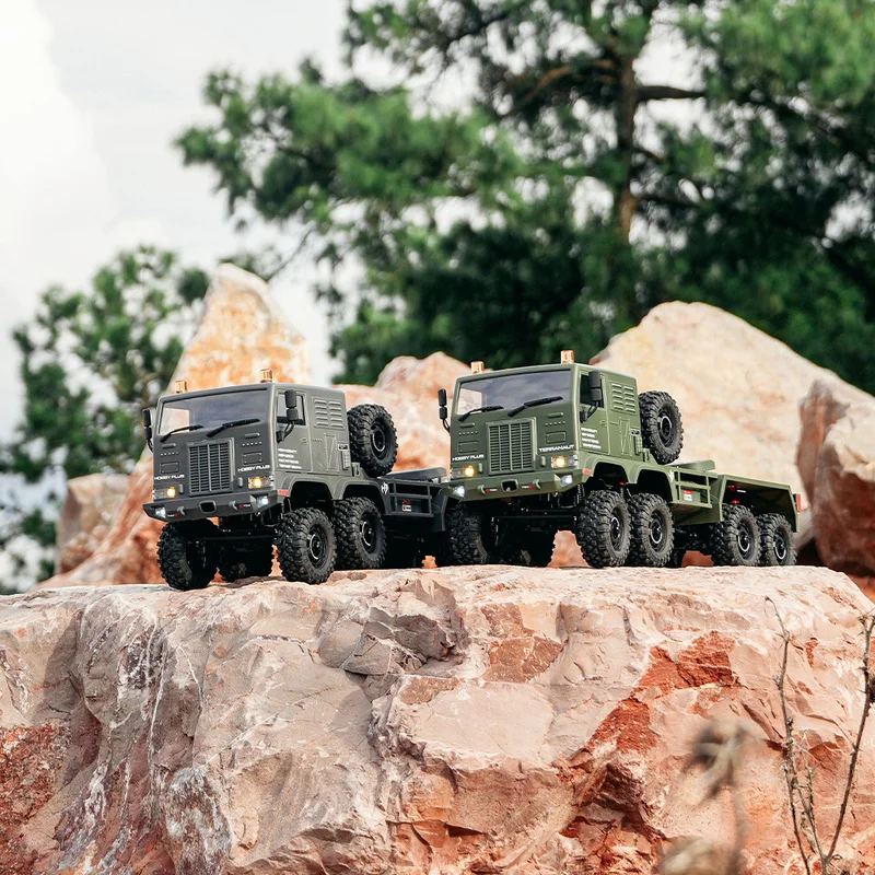 Hobby Plus 1/18 Cr18p 8 × 8 Explorer camion tout-terrain multifonctionnel pleine taille à huit roues motrices brossé Simulation avec treuil