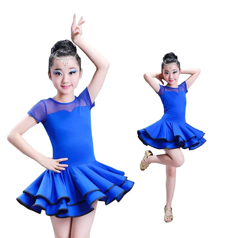 Costume da ballo jazz per ragazze, per bambini, moderno, latino, tango, salsa, sala da ballo, competizione, festa serale, per bambini, abito da ballo latino