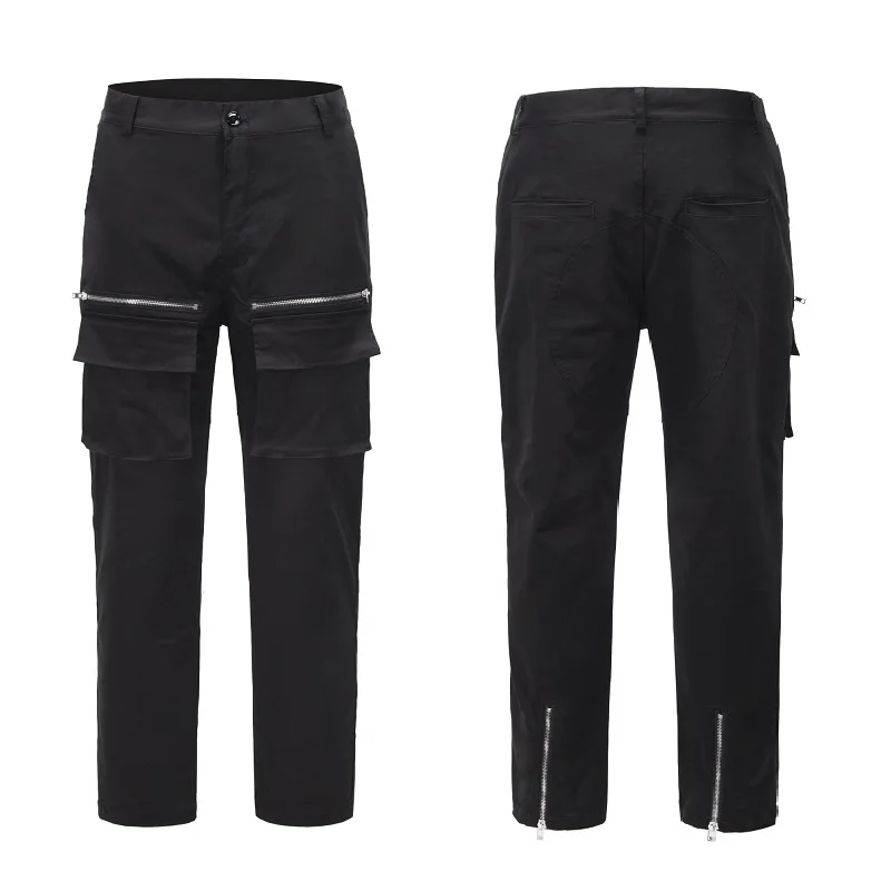 

Повседневные рабочие брюки Bla для мужчин с большими карманами, свободного кроя, в стиле хип-хоп, молодежные, модные, трендовые