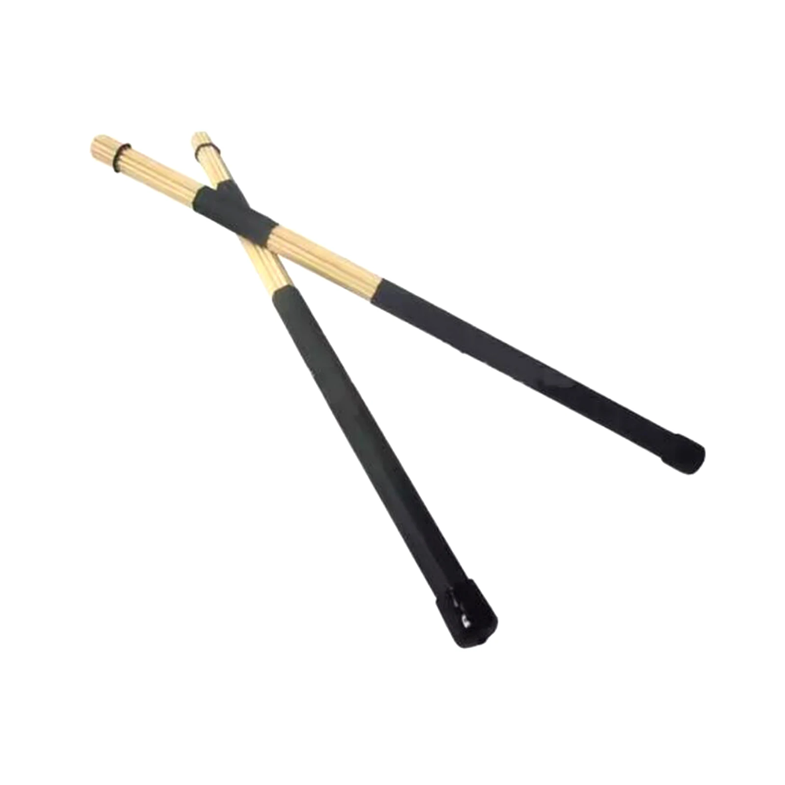 Bamboo Hot Rods Drumsticks Black Smooth Grip 40cm Length Drum Sticks for Jazz Folk Rock Band Small Venue Acoustic Performance