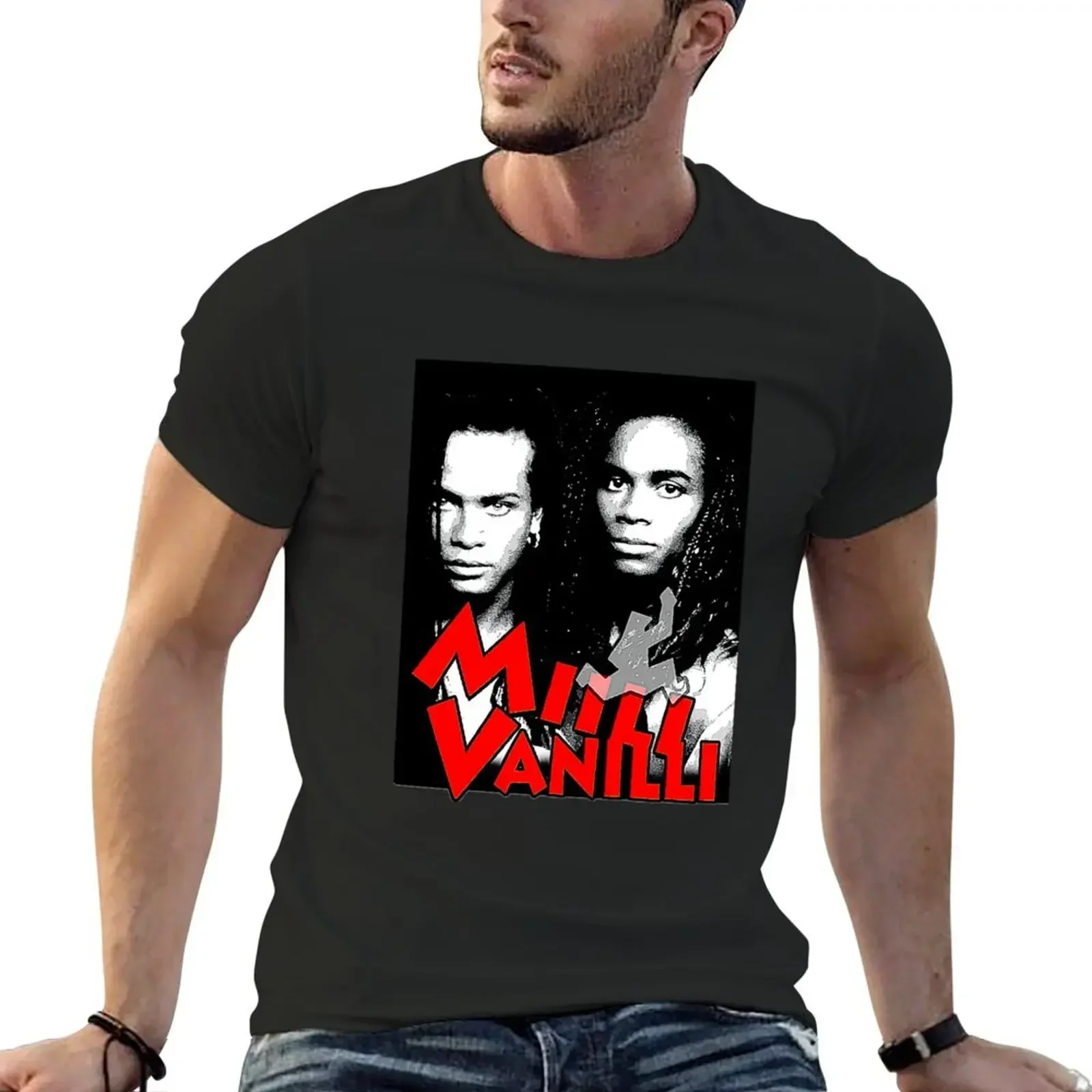 Milli Vanilli fan Milli T-Shirt man t shirt man clothes mens graphic t-shirts funny