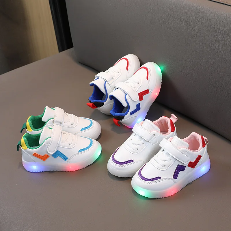 Various Styles Children Led Shoe Boys Girls Lighted Sneakers Glowing Shoe for Kids Soft Soled Breathable Casual Toddler Shoes