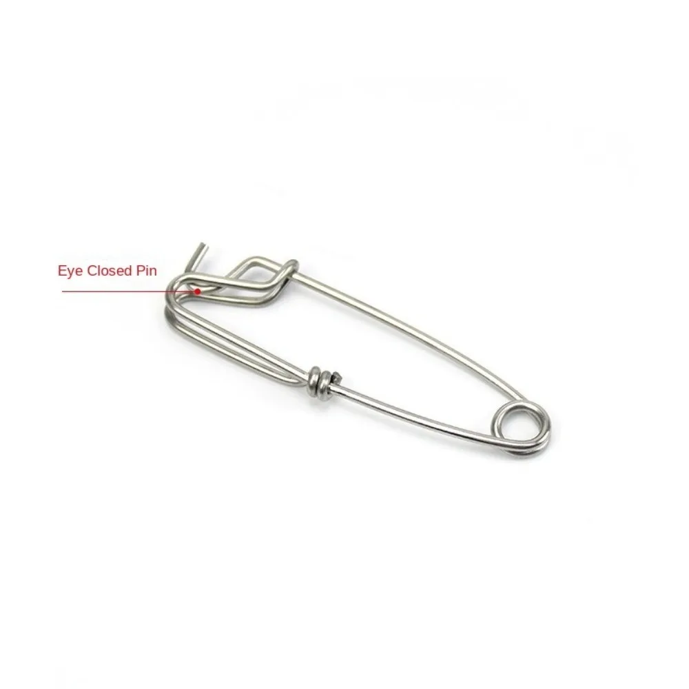 10 قطعة قسط الفولاذ المقاوم للصدأ الخطوط الطويلة الصيد كليب مقاومة للتآكل يدور فرع الشماعات لصيد سمك السماك التونة النهاش أسماك القرش