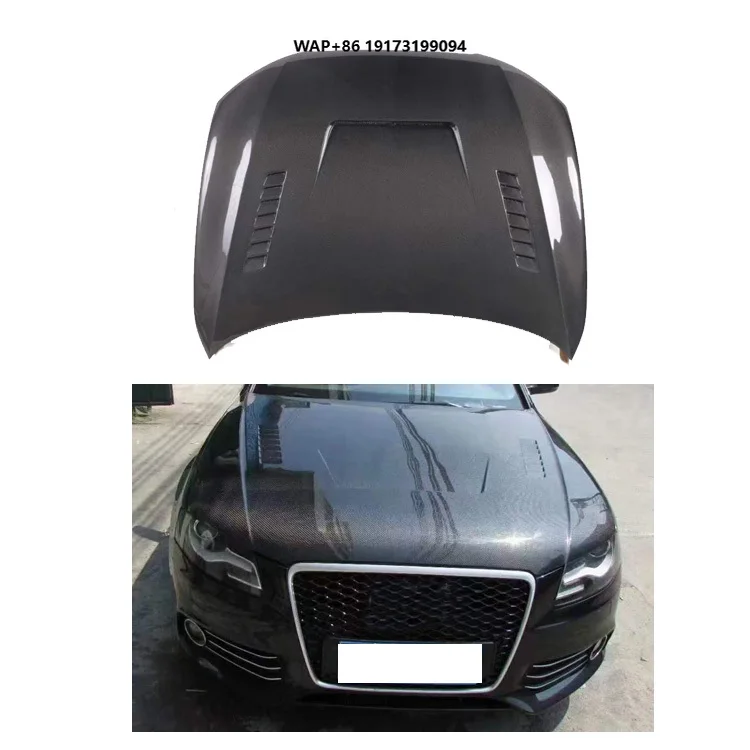

Car Body Accessories Black Bonnet Cover Carbon Fiber Hood for A4 S4 RS4 B8 2008-2014