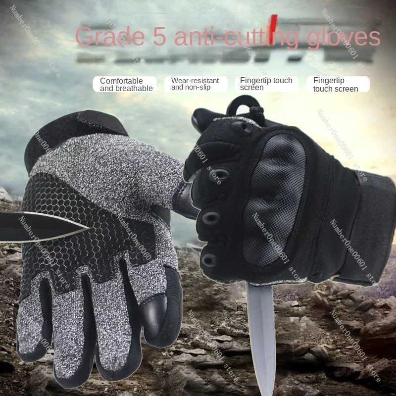 Level 5 Anti-cut and Anti-stabbing Tactical Gloves Army Fans Outdoor All Refers To Male Special Forces Combat Selfdefense Riding