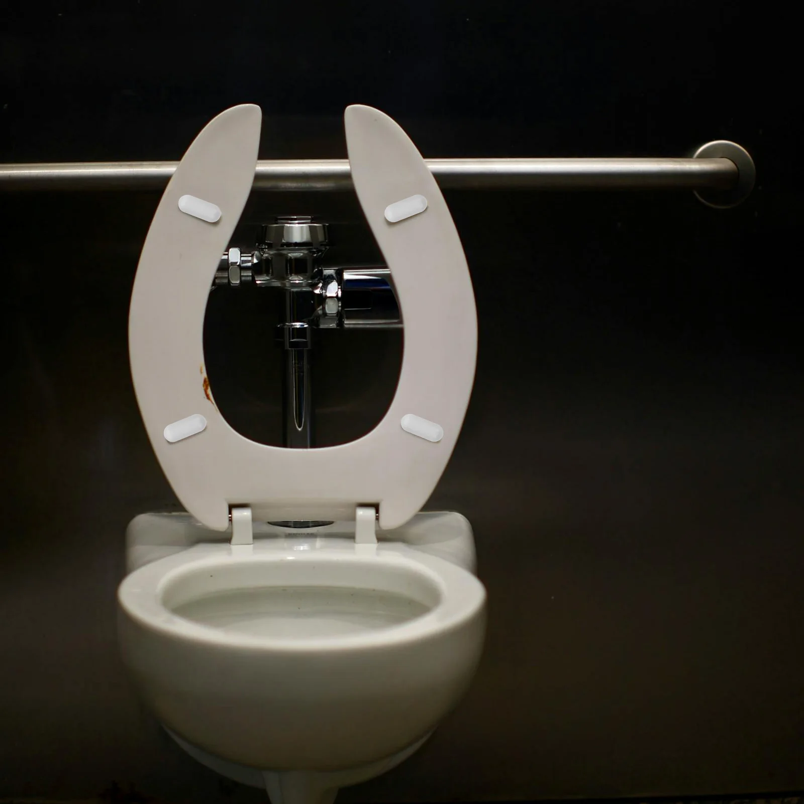 

4Pcs Toilet Seat Bumper Plastic Durable Antislip Cushioning Pads Bathroom Lifter Buffer Protect Horsepad Grey Toilet Seat Bumper