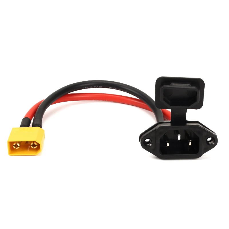 Male / Female XT60 to 3pin Power Socket XT60 Battery Car Charging Wire Connector New Energy E-bike Charging Cable