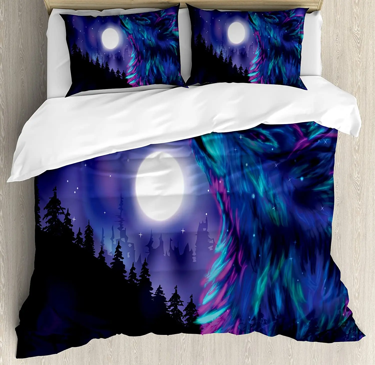 

3pcs Bedding Set Aurora Borealis Home Textile Duvet Cover Pillow Case Boy Kid Teen Girl Bedding Covers Set