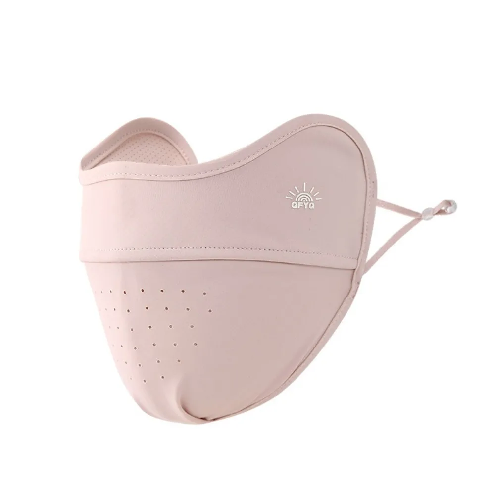 

New Breathable Ice Silk Mask Washable Dustproof Sunscreen Mask Mesh Anti-UV Face Veil Gift