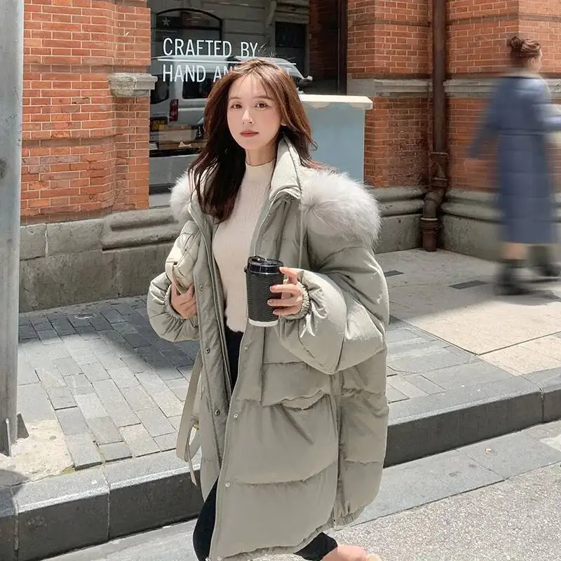 UMI MAO 90 Weiße Ente Daunenjacke Femme Herbst Winter Harajuku Koreanische Mittlere Länge Lange Verdickte Lose Mantel Für Frauen