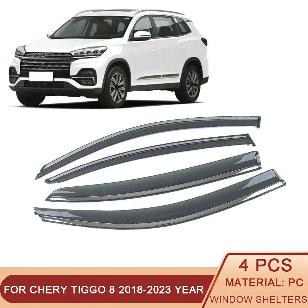 

For Chery Tiggo 8 2018-2023 Car Window Sun Rain Shade Visors Shield Shelter Protector Sticker Exterior Accessories