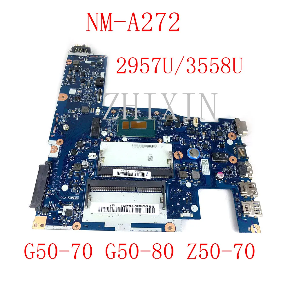 

yourui For Lenovo G50-80 G50-70 Z50-70 Laptop Motherboard With 2957U/3558U CPU ACLU3/ACLU4 UMA NM-A362 NM-A272 full test