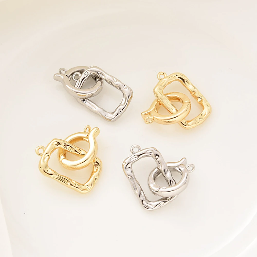2pcs/Lot Clasp Connector Fastener Closure Lock Buckle For DIY Bracelets Necklaces Jewelry Making Supplies Accessories Findings