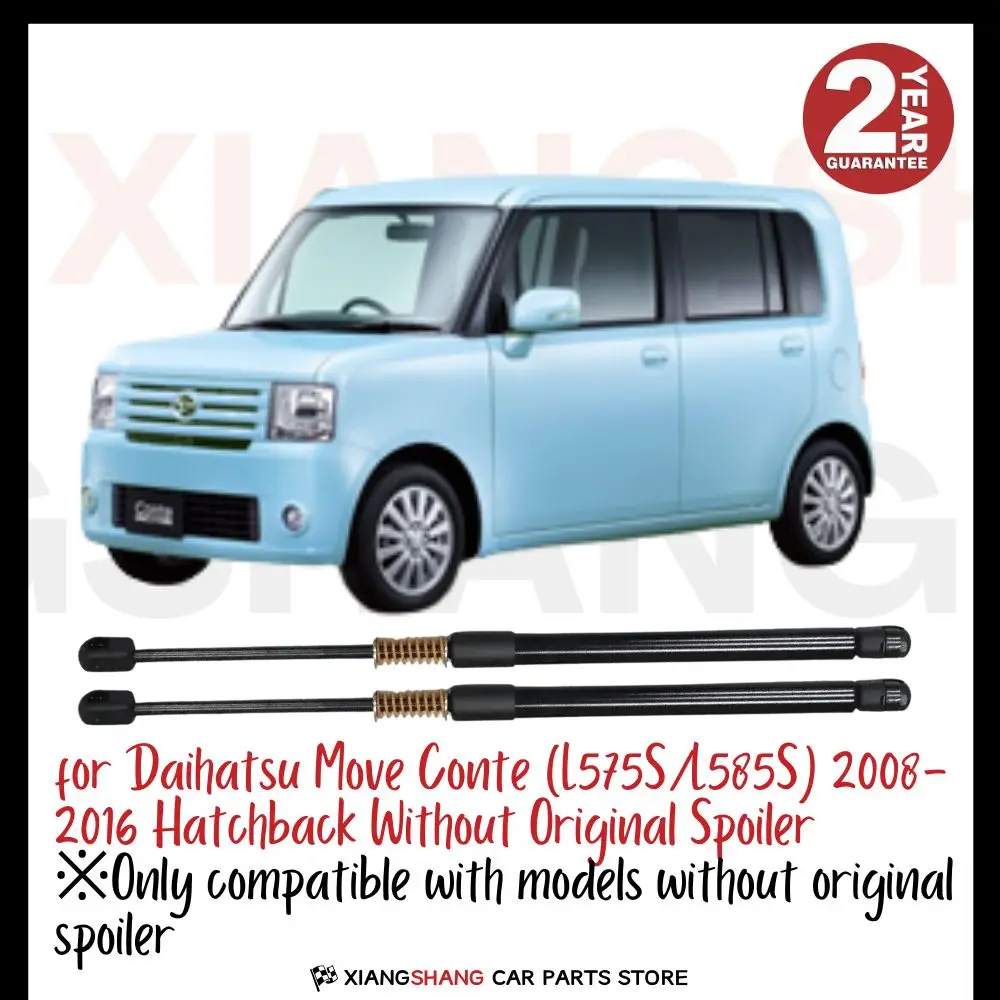 

2pcs Rear Damper for Daihatsu Move Conte (L575S/L585S) 2008-2016 Hatchback WITH SPRING Trunk Boot Gas Charged Gas Struts